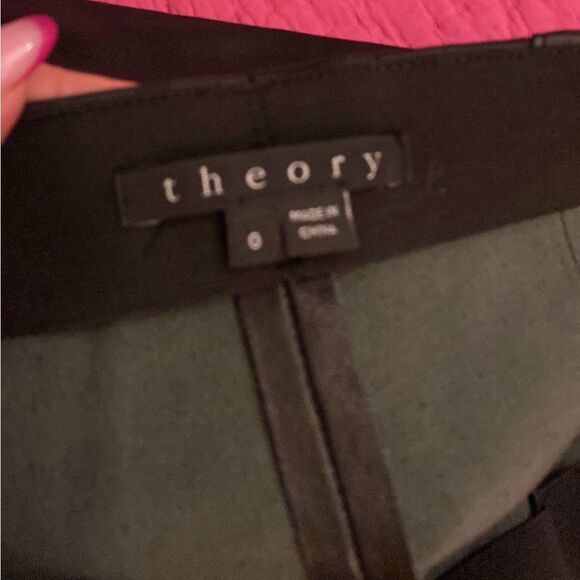 Theory Black  lamb Leather Leggings, US0 - Picture 12 of 13